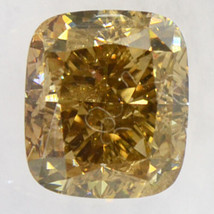 Brown Diamond Cushion Cut Natural Fancy Color SI2 IGI Certificate 1.27 Carat - £1,346.66 GBP