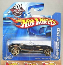 2008 Hot Wheels #87 Hot Wheels Stars Dodge Concept Car Black GoldPr5Sp Short Card - £7.11 GBP