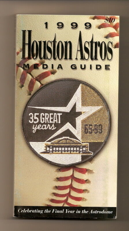 1999 Houston Astors Media Guide MLB Baseball - $23.92