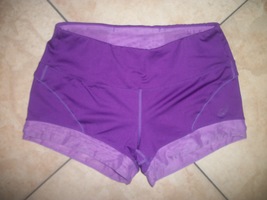women&#39;s active shorts asics size medium purple with mesh - £14.15 GBP