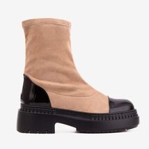 The Sorella Black Tip Beige & black Suede Leather Women’s Boot image 2