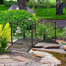 Garden Bridge Safety Siderails, Delicate Scrollwork 4-foot Arched Metal ... - £222.92 GBP
