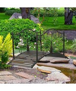 Garden Bridge Safety Siderails, Delicate Scrollwork 4-foot Arched Metal ... - $5,300.63 MXN