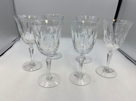Set of 6 Tiffin / Franciscan Crystal ELYSE Goblets / Glasses - £157.37 GBP
