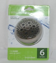 Simplyclean Brilliance Shower Head 6 Settings Brushed Nickel Finish - £15.94 GBP