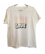 Evy&#39;s Tree Cream Triple Love Graphic Tee Size 1X NWT - $28.05