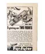 1944 Fyr Fyter Fire Extinguisher Advertisement WW2 Era Fighting 2 Fronts... - €25,75 EUR