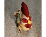 Vtg 14&quot; Standing Red Yellow Rooster Autumn Fall Thanksgiving Home Decor  - £15.63 GBP