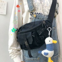 Harajuku Techwear Canvas Sling Bag Crossbody Bags For Women Handbag Purses And H - £31.67 GBP