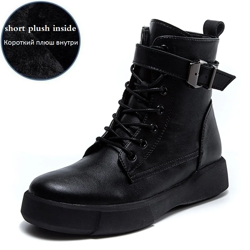 On autumn winter women boots 2022 new retro british style warm shoes women metal buckle thumb200