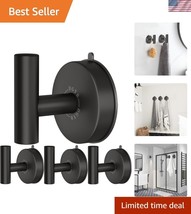 Set of 4 Matte Black Suction Cup Hooks - Heavy Duty Towel Holders for Ba... - $45.00