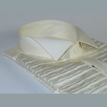 Mens CEREMONIA Tuxedo shiny Shirt 100% Cotton Turkey Slim Fit #stn 17 pta ivory image 4