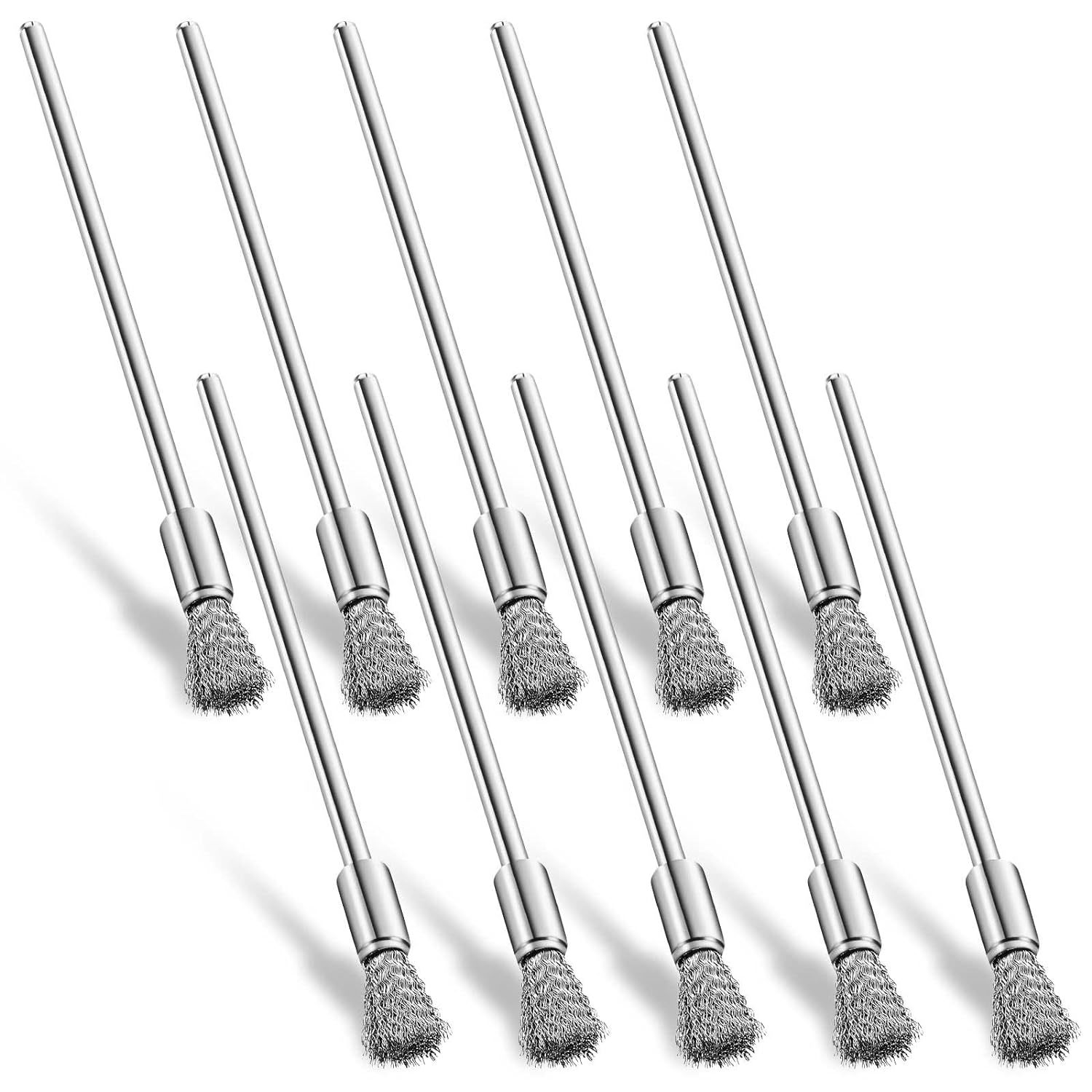 Primary image for 10 Pcs Wire Brush Extended Steel Cleaning End Brushes Pen Stainless Steel Wire B