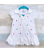 Ralph Lauren Allover Pony Logo Ruffled Polo Dress And Bottom White Baby ... - $44.54