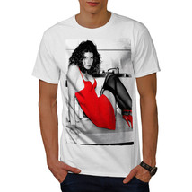 Wellcoda Girl Erotic Dress Sexy Mens T-shirt, Sexy Graphic Design Printed Tee - £17.28 GBP+