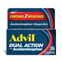 (2 Pack) Advil Dual Action Coated Caplets with Acetaminophen 10/2026 - $19.79