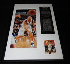 Jason Kidd Framed 12x18 Game Used Jersey &amp; Photo Display Nets - £55.07 GBP