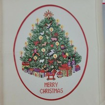 Williamsburg XMAS Tree Embroidery Kit Ornament PARTIAL PROJECT READ Vtg - $12.95