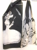 Black and White Edwardian Girl Scarf 43&quot; x 10&quot; - $14.26