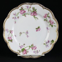 Haviland Limoges Schleiger 87K Pink Roses Salad Plate, France Double Gol... - £27.49 GBP