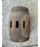 Antique Wagon Wheel Hub 10 Spoke Solid Wood  Primitive Vintage - $67.31