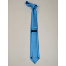 Mens Tie ZENIO By Stacy Adams Slim Skinny Narrow Twill Woven Soft Silky Z6 Blue image 2