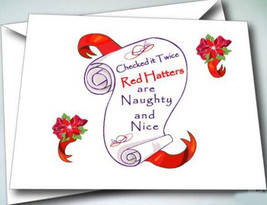 6 Happy Holiday cards w/ envelopes GREETING CARDS FOR RED HAT LADIES OF ... - £9.90 GBP