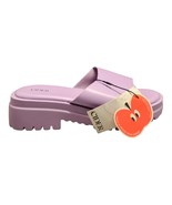 Cider Single Band Slippers Womens US 10 Purple Faux Leather Block Heel O... - $37.31 CAD