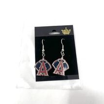 Vintage Anaheim Angels MLB Women’s A Logo Bases Dangle Earrings Aminco N... - $9.85