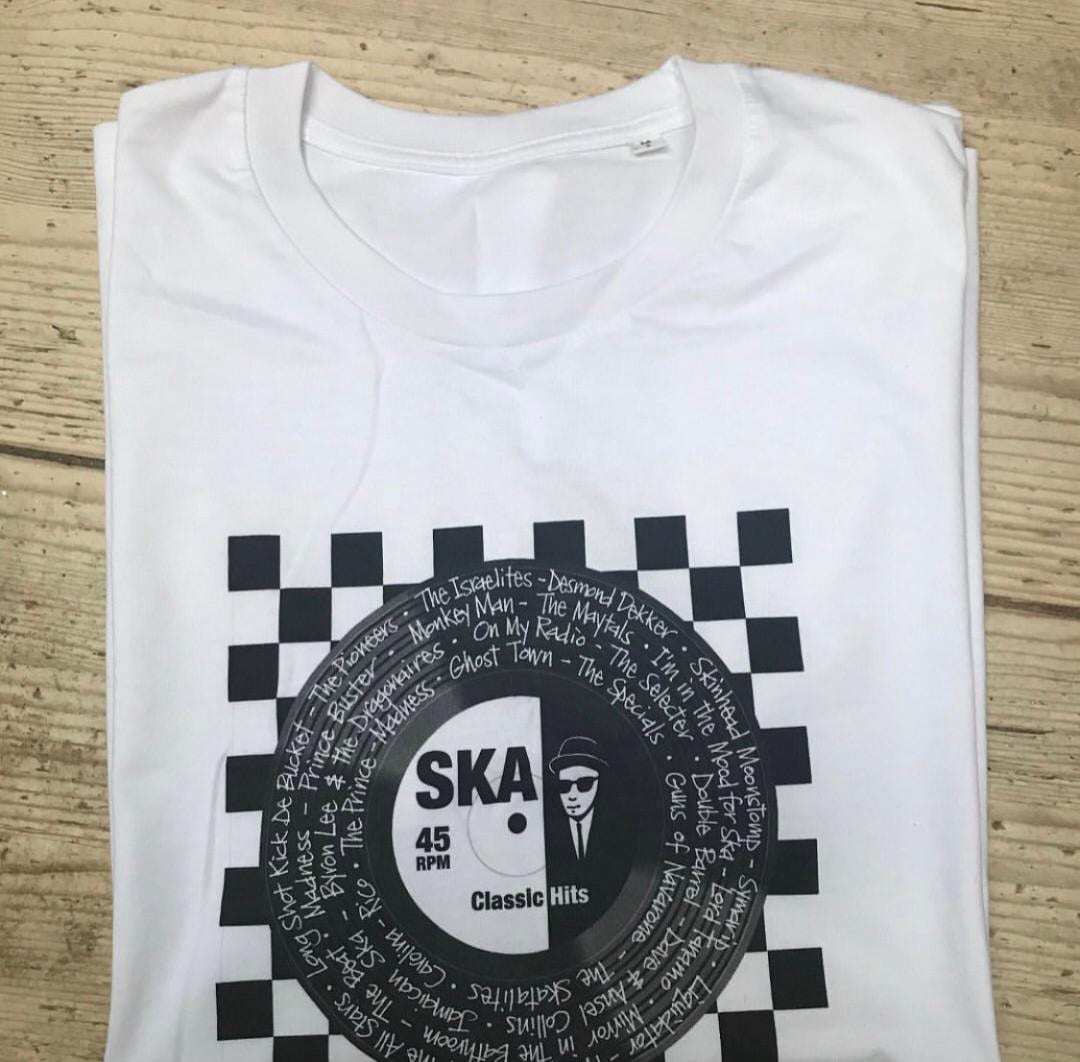 exclusive Ska HIts TeeSHirt-white-cotton