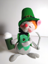 ANNALEE St Patrick&#39;s Day Irish Dressed Mouse With Beer Mug 1993 Anthropomorphic - £15.63 GBP