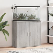 Aquarium Stand Grey Sonoma 81x36x73 cm Engineered Wood - £63.98 GBP