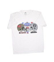 NFL Football Super Bowl XXXVII T Shirt Mens L Buccaneers Raiders 2003 He... - $15.58