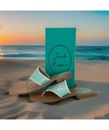 Jack Rogers EYW Island Blue &amp; White Sandals Key West  9.5M NEW w/Box Bea... - $580.65 MXN