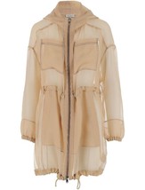 Brunello Cucinelli Beige Organza Transparent Women&#39;s Trench Sz 40 S 4 Nwt 4 200 - £678.65 GBP