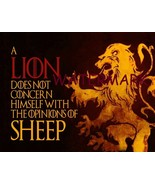GAME OF THRONES QUOTE : A LION DOES NOT CONCERN HIMSELF W/ THE OPINIONS ... - $162.55 MXN+