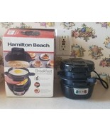 Breakfast Sandwich Maker Egg Meat Cheese Muffin Black Hamilton Beach Mod... - £16.75 GBP