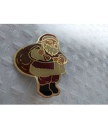 Vintage Christmas Santa Clause Brooch Pin 1.5&quot; Colorful Enamel &amp; Goldton... - £7.43 GBP