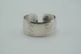 Vintage Engravable Blank Monogram Bracelet Stamped Sterling Silver 17 Grams - $72.38