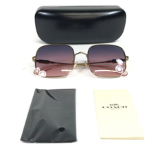 Coach Sunglasses HC7120 L1169 93678D Rose Gold Frames Blue Pink Gradient Lenses - £47.72 GBP