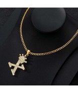 Zircon Crown Letter Pendant Necklace For Women Men - X - £15.70 GBP