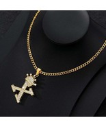 Zircon Crown Letter Pendant Necklace For Women Men - X - $19.99