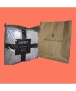 Lauren Ralph Classic KING Grey Soft Plush Blanket Coverlet Gift Bag Set - £34.92 GBP