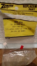 Vintage Zenith 903-218 DIODE KIT 103-142-01 Genuine OEM Replacement Part NOS - £7.88 GBP