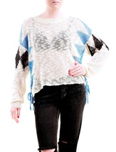 WILDFOX Womens Sweater Checkmate Natural Ground Size XS - £74.72 GBP