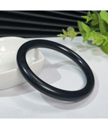 Natural Certified Excellent Black Mutton Fat Hetian Nephrite Bangle 59MM - $585.99