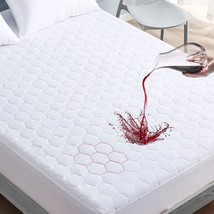 Mooreeke Twin Size Quilted Fitted Mattress Protector Deep Pocket For, White). - £32.13 GBP