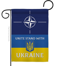 Nato Stand With Ukraine Garden Flag Cause 13 X18.5 Double-Sided House Banner - £15.96 GBP