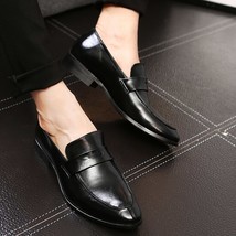 Leather Business Men Dress Loafers Pointy Oxford Men Breathable Formal Wedding S - £56.66 GBP