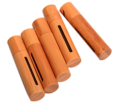 3 PACK Bamboo Roll On Empty Bottle for Perfume, Essential oils scents gift scent - £12.75 GBP